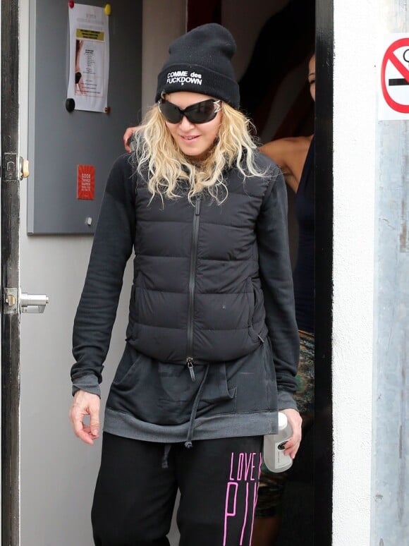 Madonna se rend à son cours de pilates à West Hollywood, le 11 mars 2014. 