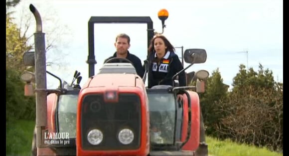Audrey et Marc dans L'amour est dans le pré 2014, épisode 9, le lundi 4 aout 2014, sur M6