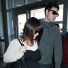 Christina Ricci (enceinte) et son compagnon James Heerdegen arrivent à l'aéroport LAX de Los Angeles. Le 27 mai 2014.
