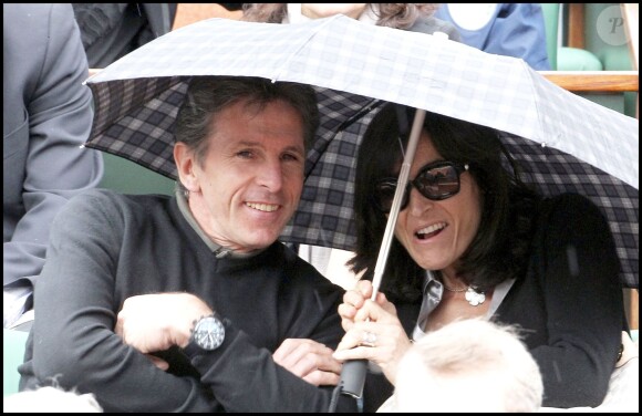 Claude Puel et son épouse à Roland-Garros en juin 2010