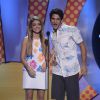 Sarah Hyland et Tyler Posey sur la scène des Teen Choice Awards au Shrine Auditorium de Los Angeles, le 10 août 2014.