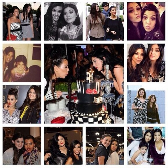 Kourtney Kardashian a posté sur Instagram ce montage de Kylie Jenner et elle pour son anniversaire.