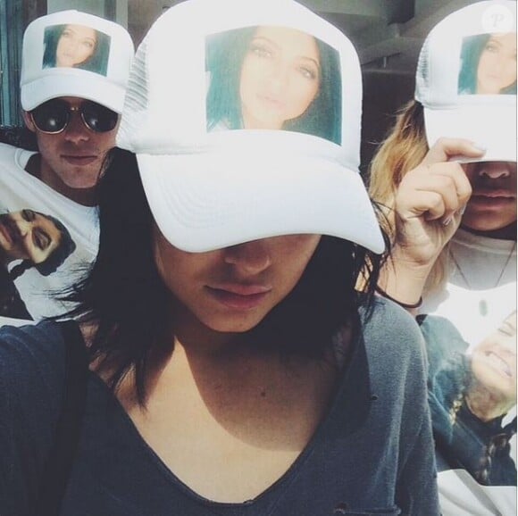 Kylie Jenner et ses amis, habillés en son honneur, fêtent son 17e anniversaire. Los Angeles, le 10 août 2014.