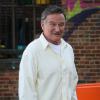 Robin Williams sur le tournage du film The Angriest Man à New York le 11 septembre 2012