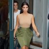 Kim Kardashian quitte son appartement à SoHo pour se rendre dans les studios de la chaîne NBC. New York, le 12 août 2014.