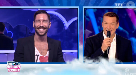 Stéfan confirme qu'il a une attirance pour Leïla - Prime de Secret Story 8 sur TF1. Le 15 août 2014.