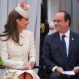 Kate Middleton et François Hollande le 4 août 2014 à Liège