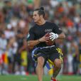 Beau Smart lors d'un match de flag flootball caritatif au Jack Kemp Stadium. Los Angeles, le 16 août 2014.