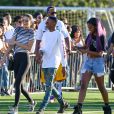 Kendall Jenner assiste au match de flag football caritatif de Chris Brown et Quincy Combs au Jack Kemp Stadium. Los Angeles, le 16 août 2014.