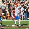 Chris Brown et Bow Wow lors d'un match de flag flootball caritatif au Jack Kemp Stadium. Los Angeles, le 16 août 2014.