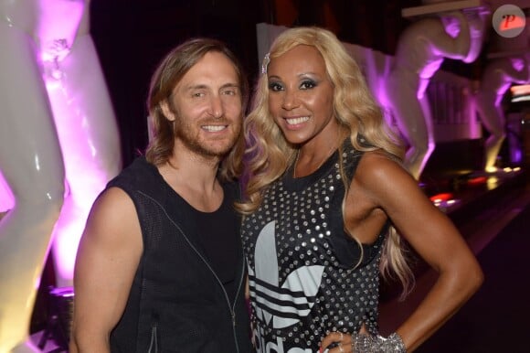 David et Cathy Guetta au Gotha à Cannes le 10 août 2013.