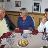 Exclusif - Jean Paul Belmondo, Michel Leroyer et le réalisateur-acteur Jeff Domenech dans le restaurant Lou Balico à Nice le 20 août 2014 pour de belles retrouvailles, initiées par le cascadeur Pierre Rosso