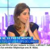 La journaliste Léa Salamé fait ses adieux à ses chroniqueurs et aux téléspectateurs de "On ne va pas se mentir" sur i-Télé. Jeudi 10 juillet 2014.