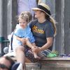Exclusif - Drew Barrymore et sa fille Olive profitent de la journée sur une plage de Cape Cod dans le Massachusetts, le 23 août 2014.