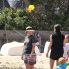 Exclusif - Drew Barrymore et sa fille Olive profitent de la journée sur une plage de Cape Cod dans le Massachusetts, le 23 août 2014.
