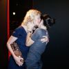 Sandrine Kiberlain (César de la meilleure actrice pour le rôle d'Ariane Felder dans 9 mois ferme) et sa fille Suzanne - Dîner au Fouquet's - 39e cérémonie des Cesar à Paris, le 28 février 2014.