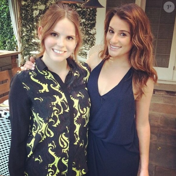Lea Michele a organisé un beau dîner d'anniversaire, le 30 août 2014. Ici avec Claire Thomas.