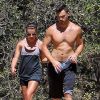 Lea Michele et son petit ami Matthew Paetz font du jogging au parc de "TreePeople" à Beverly Hills, le 23 aout 2014