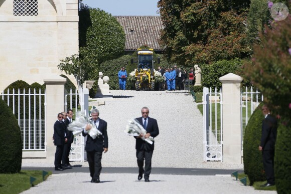 Les obsèques de la baronne Philippine de Rothschild dans son château à Pauillac le 1er septembre 2014