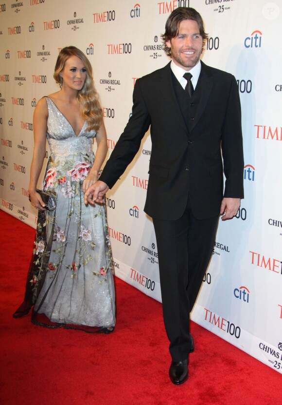 Carrie Underwood et son mari Mike Fisher lors de la soirée de gala des 100 personnalités les plus influentes pour le Time au Lincoln Center à New York. Le 29 avril 2014.
