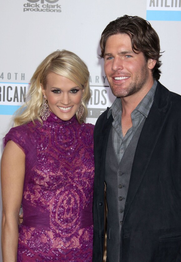 Carrie Underwood et son mari Mike Fisher lors du 40e anniversaire des "American Music Awards" à Los Angeles. Le 18 novembre 2012.