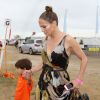 Jennifer Lopez et ses enfants Max et Emme se rendent au 39e "Classic Horse Show" à Bridgehampton, le 31 août 2014.