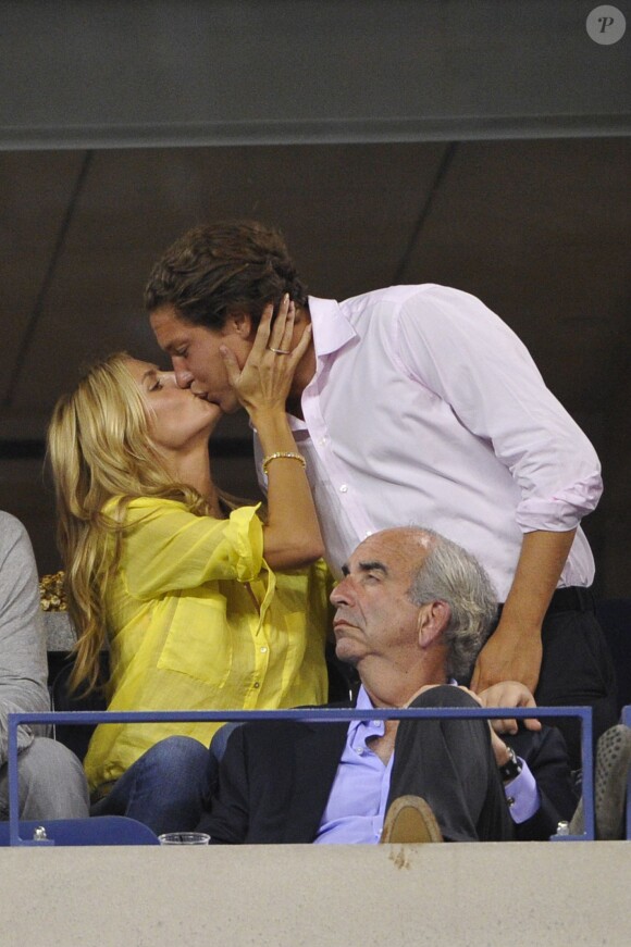 Heidi Klum et son nouveau boyfriend Vito Schnabel à New York le 1er septembre 2014 lors de l'US Open. 