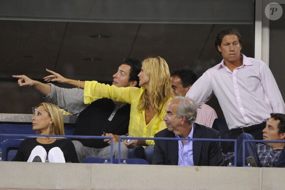 Heidi Klum et son nouveau boyfriend Vito Schnabel à New York le 1er septembre 2014 lors de l'US Open. 