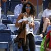 Noura assiste au match de son amoureux Jo-Wilfried Tsonga à l'USTA Billie Jean King National le 1er Septembre à New York contre Andy Murray. 