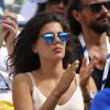 Noura assiste au match de son amoureux Jo-Wilfried Tsonga à l'USTA Billie Jean King National le 1er Septembre 2014 à New York contre Andy Murray.