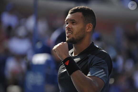 Jo-Wilfried Tsonga à New York le 1er septembre 2014 contre Andy Murray. 