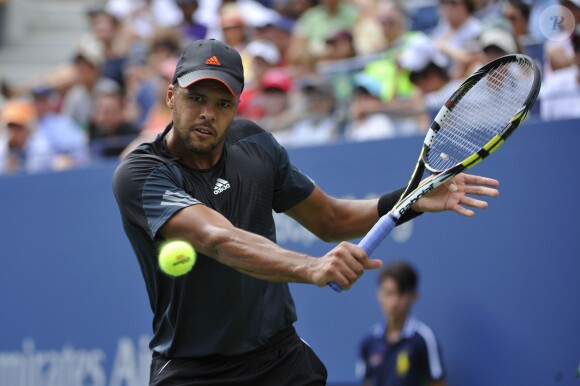 Jo-Wilfried Tsonga à New York le 1er septembre 2014 contre Andy Murray. 