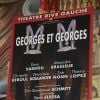 Affiche de la pièce "Georges et Georges", à Paris, le 2 septembre 2014.