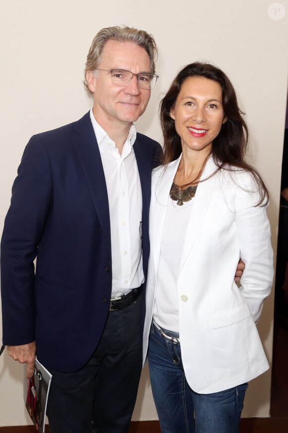 Exclusif - Olivier Royant et sa femme Delphine Royant à Paris le 6 juillet 2014.