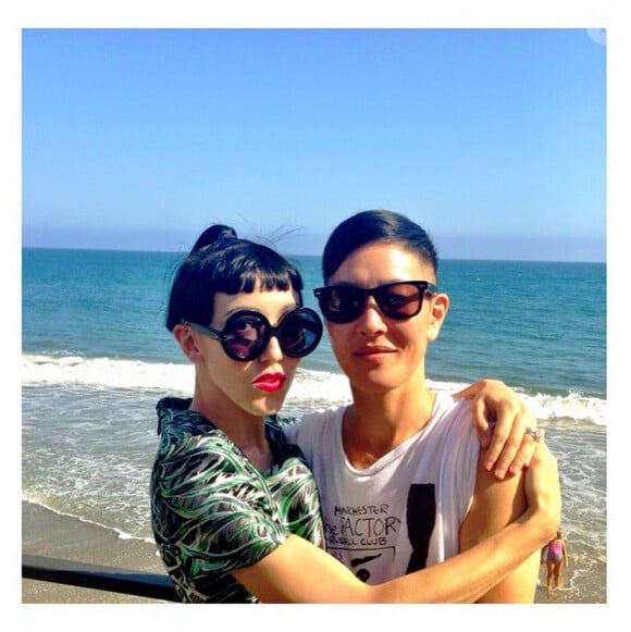 Jenny Shimizu et sa fiancée Michelle Harper, août 2014.
