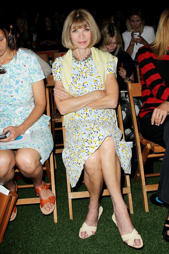 Anna Wintour assiste au défilé Tommy Hilfiger printemps-été 2015 à New York. Le 8 septembre 2014.