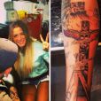Anaïs dévoile son nouveau tatouage sur son compte Instagram. Avril 2014.