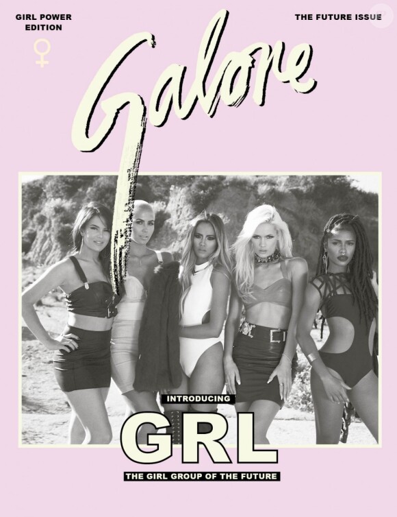 Le groupe G.R.L. en couverture pour le magazine Galone (Simone Battle à droite).
