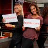 Exclu : Justine Fraioli et Laurie Cholewa présentent une nouvelle activité de CMG Sports Club : le pound. Le 4 septembre 2014 au CMG Pure Bastille.