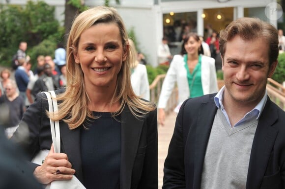 L'animatrice Laurence Ferrari et son mari Renaud Capuçon au village Roland-Garros à Paris, le 3 juin 2014.