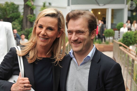 Laurence Ferrari et son mari Renaud Capuçon au village Roland-Garros à Paris, le 3 juin 2014.