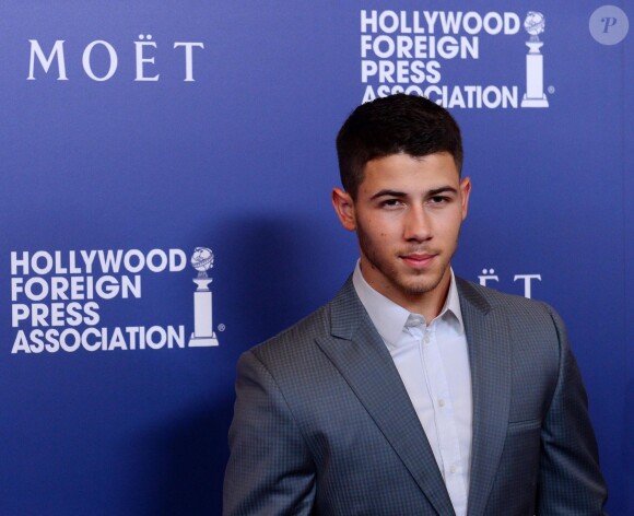 Nick Jonas - Dîner pour la presse étrangère "The Hollywood Foreign Press Associations Grants Banquet" à Beverly Hills. Le 14 août 2014