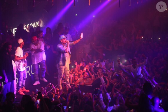 Exclusif - Chris Brown au Gotha Club à Cannes, le 2 Août 2014.