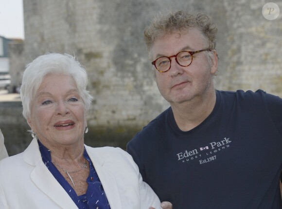 Line Renaud et Dominique Besnehard au 16e Festival de la Fiction TV, à La Rochelle, le 12 septembre 2014.