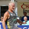 Exclusif - Didier Deschamps au Mondial de Foot Volley sur la Plage du Ponteil à Antibes Juan-les-Pins, le 14 septembre 2014. Didier, parrain de la manifestation, est venu participer au tournoi "All Star".