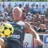 Exclusif - Didier Deschamps au Mondial de Foot Volley sur la Plage du Ponteil à Antibes Juan-les-Pins, le 14 septembre 2014.