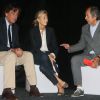 Luc Ferry, Claire Chazal et Christian Morin - Conférence de presse de rentrée de "Radio Classique" au centre d'art et de danse Eléphant Paname à Paris, le 9 septembre 2014.
