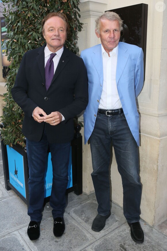 Guillaume Durand et Patrick Poivre d'Arvor - Conférence de presse de rentrée de "Radio Classique" au centre d'art et de danse Eléphant Paname à Paris, le 9 septembre 2014.