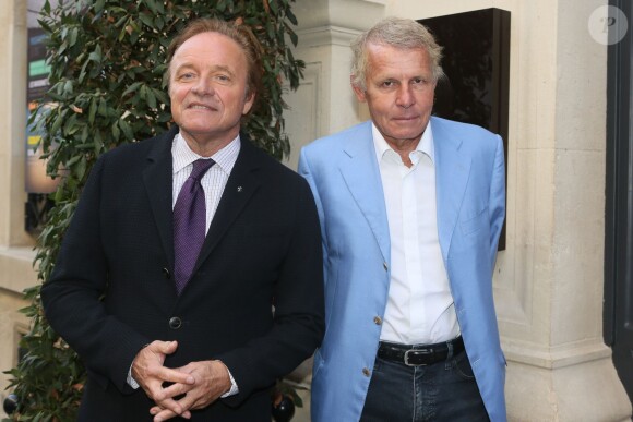 Guillaume Durand et Patrick Poivre d'Arvor - Conférence de presse de rentrée de "Radio Classique" au centre d'art et de danse Eléphant Paname à Paris, le 9 septembre 2014.