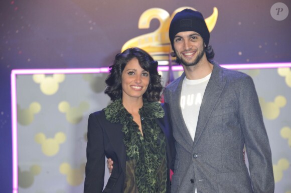 Javier Pastore et sa compagne Chiara Picone à l'occasion du 20e anniversaire de Disneyland Paris, le 23 mars 2013